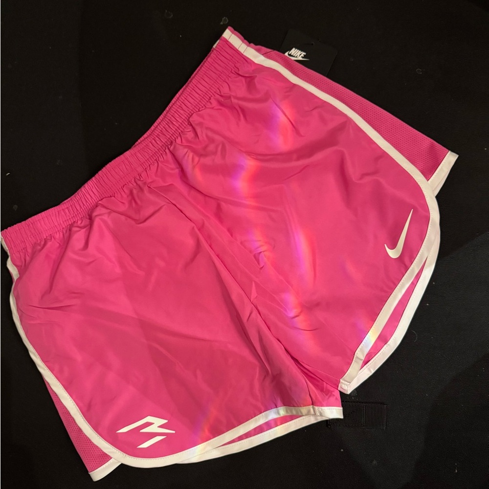 Girls large - Nike pink gym running shorts with mesh underwear insert NWT